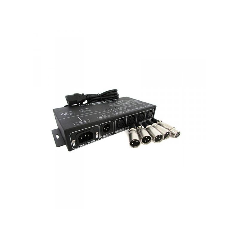 foto del prodotto ledlux amplificatore distributore segnale dmx 512 signal distributor 4 canali 220v dmx124
