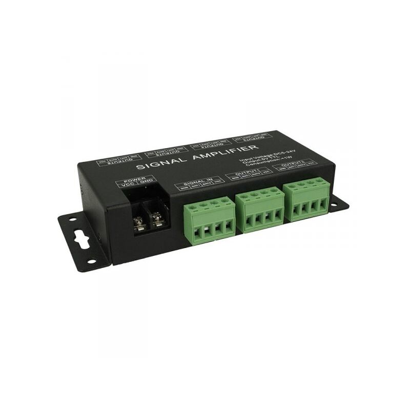 foto del prodotto ledlux amplificatore segnale spi dream color signal amplifier 6 canali per bobina led magic color 12v 24v hc600