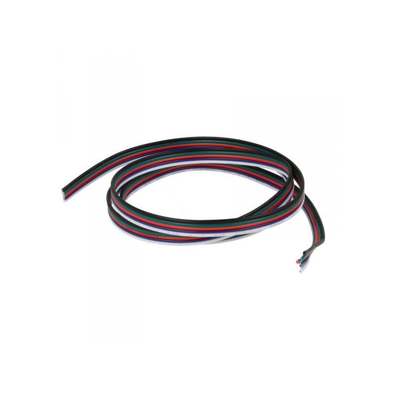 foto del prodotto ledlux cavo filo elettrico penta polare 5 x 0,25 mmq per striscia led rgbw rgb w 1 metro