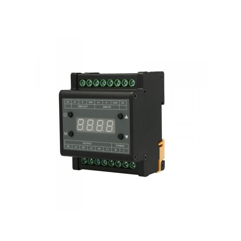 foto del prodotto ledlux centralina dmx led triac dimmer 220v 3 canali controlla trasformatore triac dimmerabile con segnale dmx