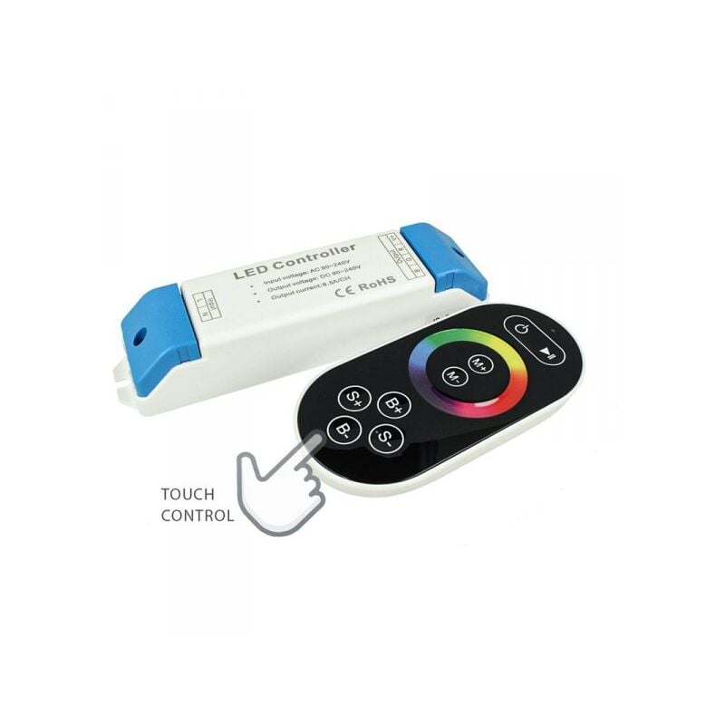 foto del prodotto ledlux centralina led controller rgb 220v per striscia led alta tensione con telecomando wireless rf700