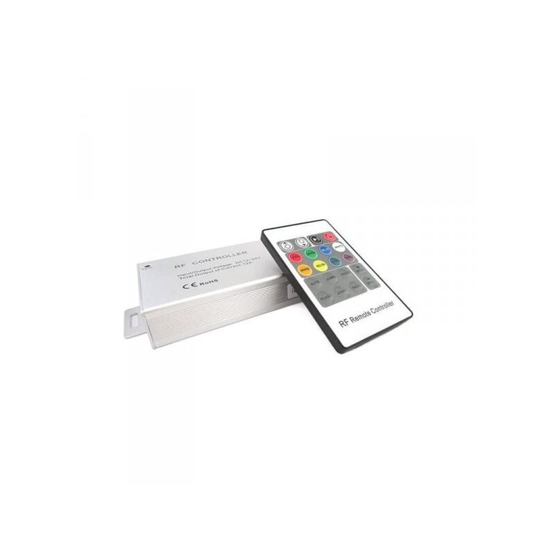 foto del prodotto ledlux centralina rgb controller telecomando rf remote wireless con 20 tasti per bobina led 12v 24v 12a