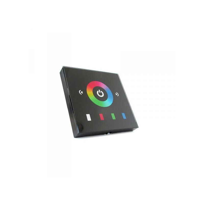 foto del prodotto ledlux centralina rgb led kit controller touch panel full color da incasso quadrata 12v 12a per strip bobina led tm08e2