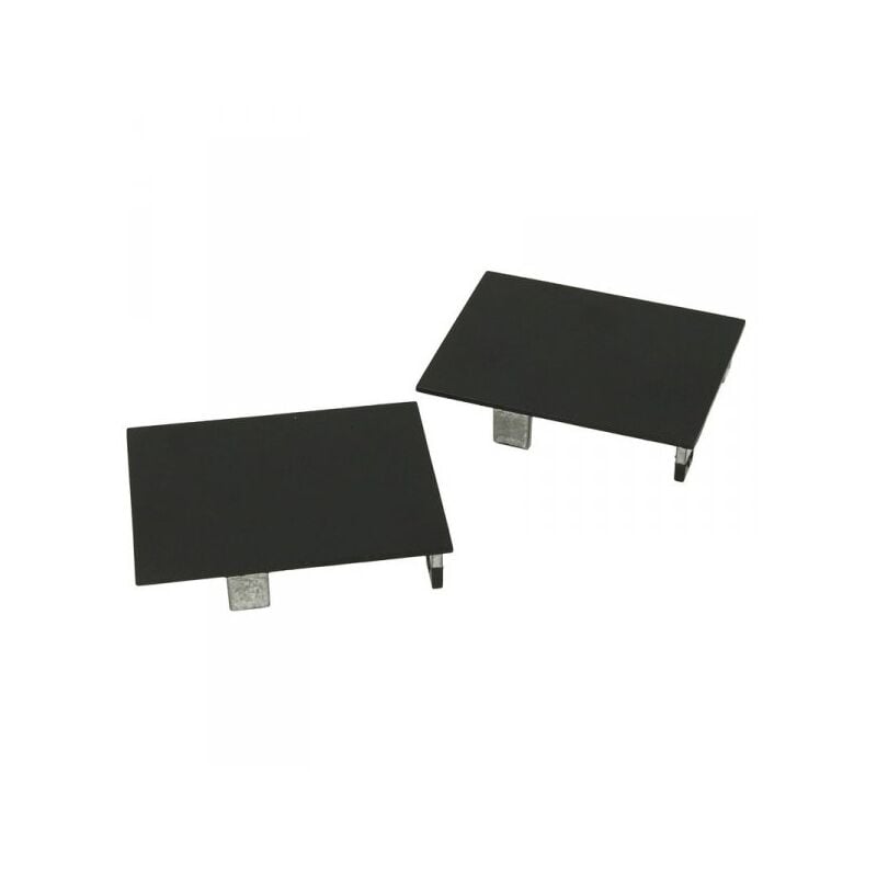 foto del prodotto ledlux coppia tappi coperture termine colore nero per chiusure profilo alluminio ba5570b