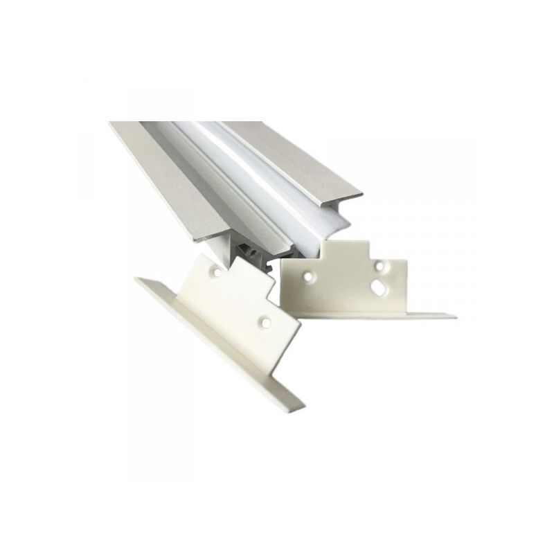 foto del prodotto ledlux coppia tappi tappini termine per chiusure profilato alluminio da incasso luce asimmetrica ba5320w