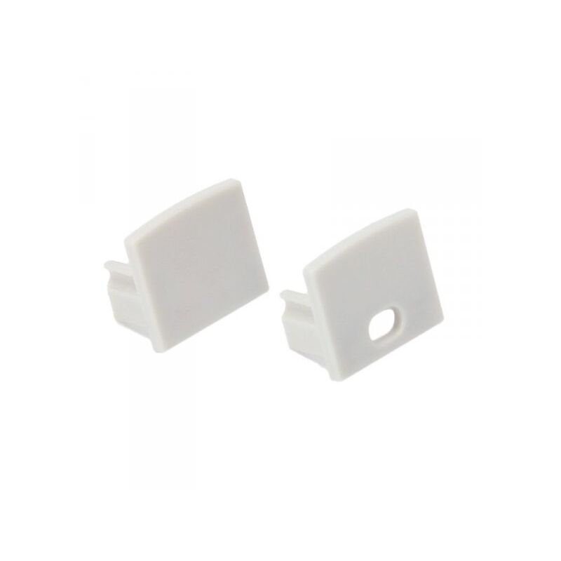 foto del prodotto ledlux coppia tappi tappini termine per chiusure profilo barra alluminio da incasso muro con alette ba0007