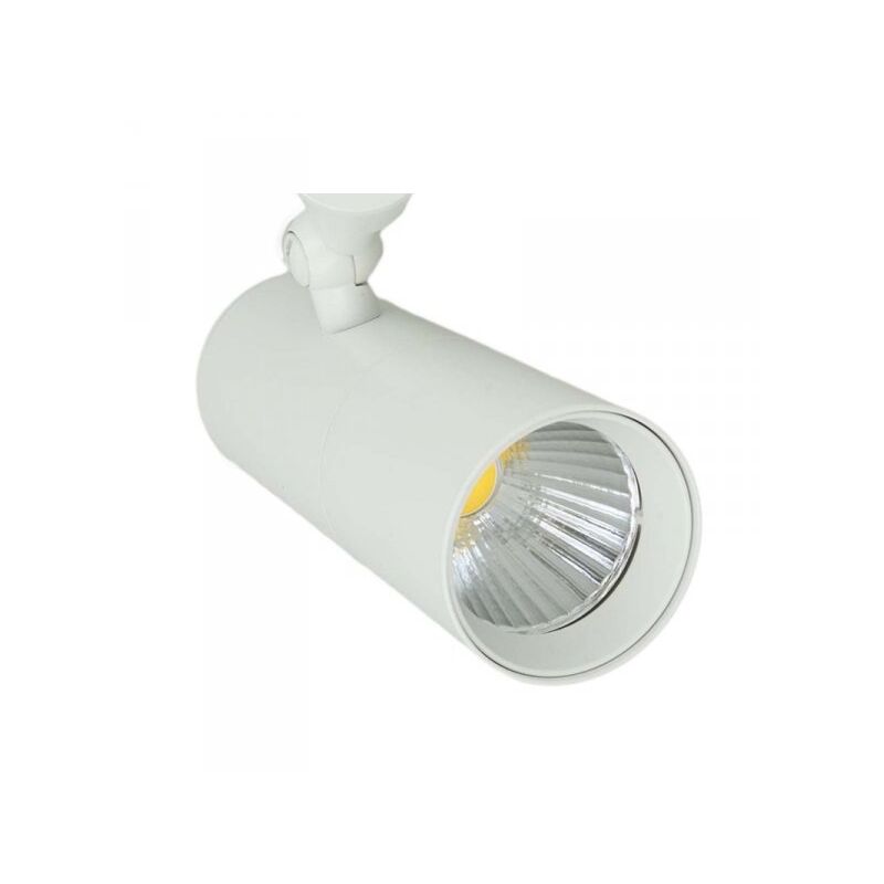 foto del prodotto ledlux faro led da binario trifase 20w 2000lm carcassa bianca 4000k cri 80 ugr 16 trasformatore separabile escluso