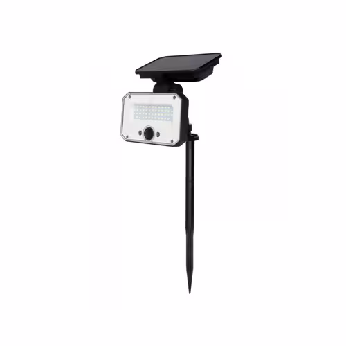 immagine 0 del prodotto ledlux faro led solare 10w 935lm ip65 4000k montaggio da parete o a terra con picchetto con sensore movimento e telecomando 4 modalit 