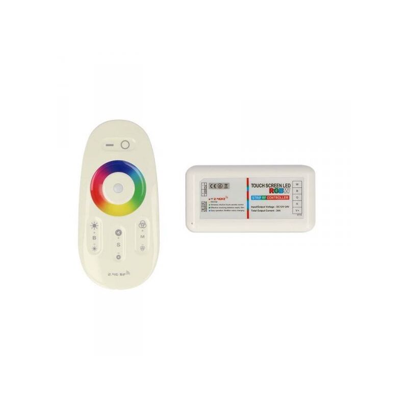 foto del prodotto ledlux led controller dimmer rgbw rgb w 4 canali telecomando rf touch 2,4g 12v 24v 6ax4