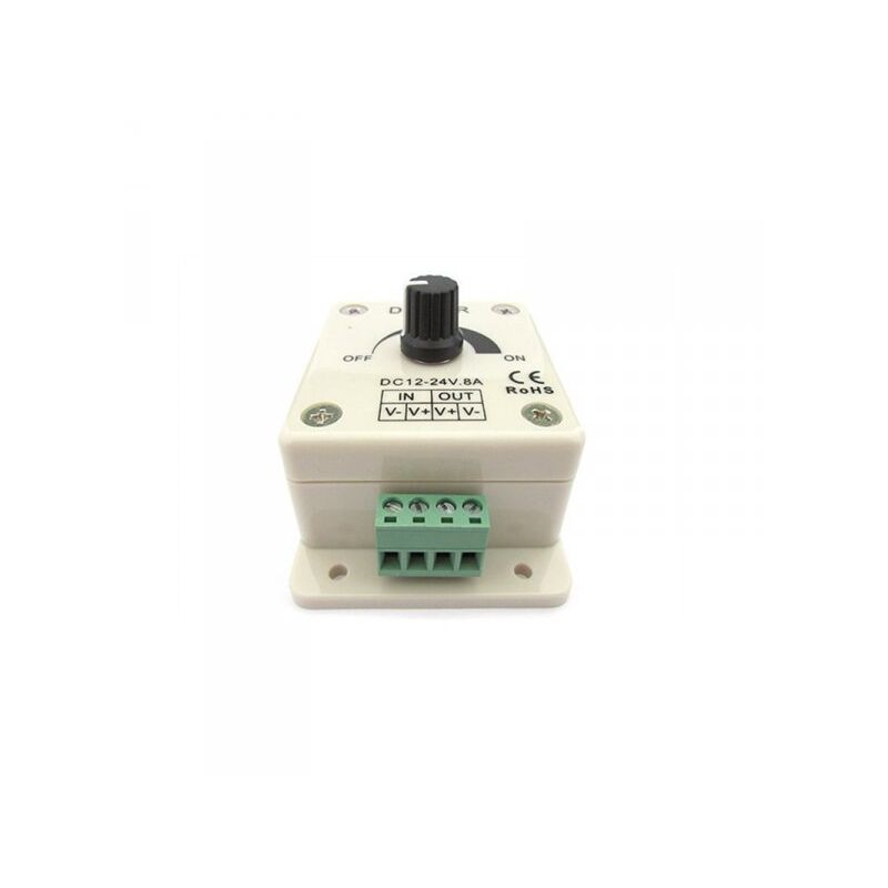 foto del prodotto ledlux led dimmer segnale pwm con rotella per striscia bobina luci led 12v 24v 8a