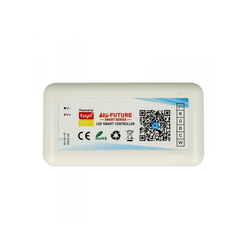 foto del prodotto ledlux mini centralina tuya smart controller wi fi led dimmer rgbcw rgb cct 5 canali compatibile con alexa google home