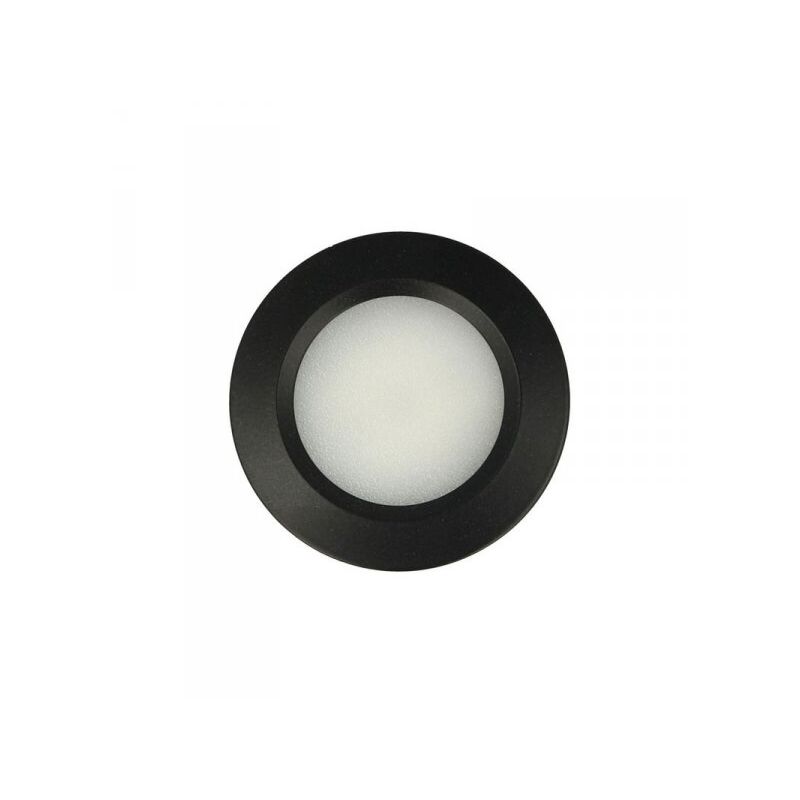 foto del prodotto ledlux mini faretto led da incasso carcassa nera rotondo 3w ac dc 12v dc 24v bianco freddo foro 50mm