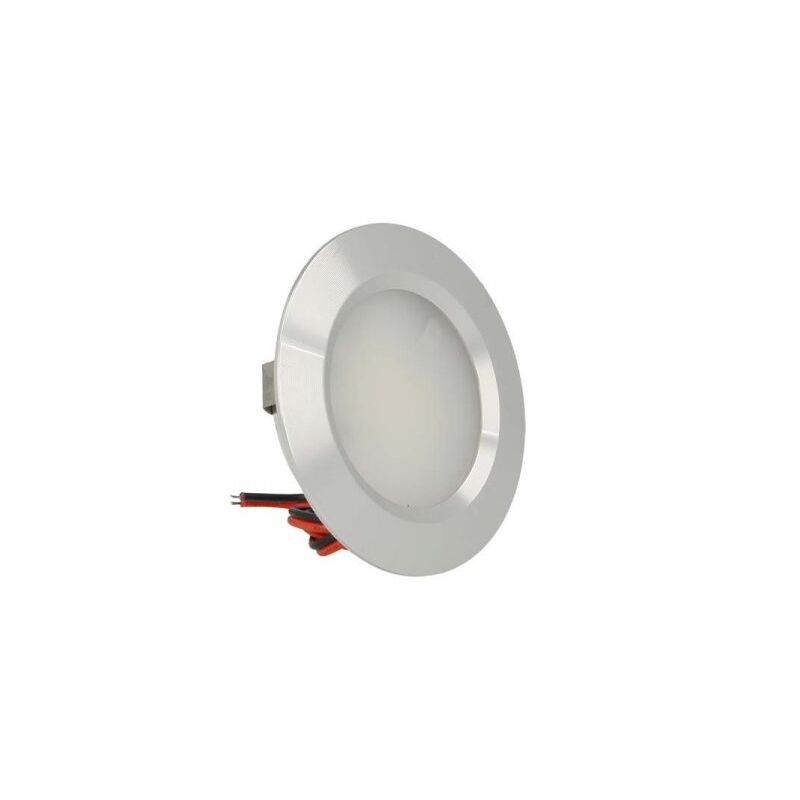 foto del prodotto ledlux mini faretto led da incasso rotondo 3w ac dc 12v dc 24v bianco caldo foro 50mm carcassa alluminio satinato