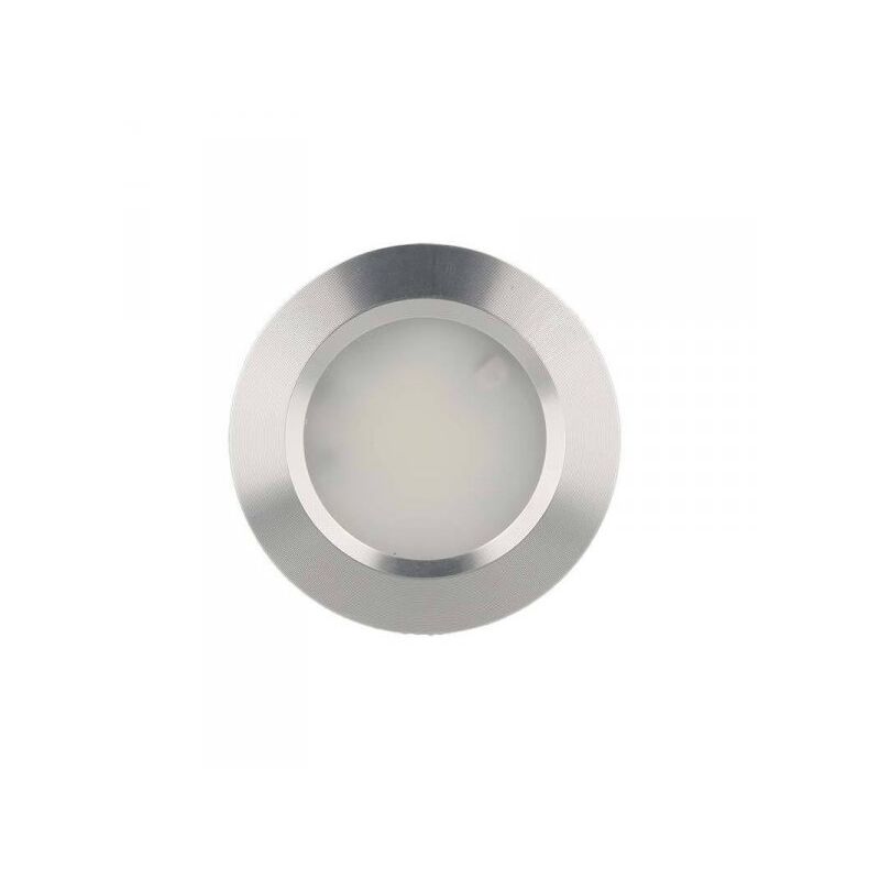 foto del prodotto ledlux mini faretto led da incasso rotondo 3w ac dc 12v dc 24v bianco freddo foro 50mm colore alluminio satinato