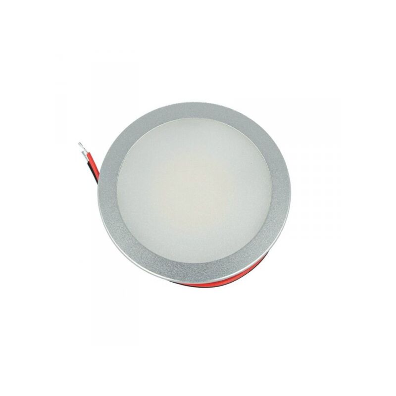 foto del prodotto ledlux mini faretto led da incasso rotondo 5w ac dc 12v dc 24v bianco neutro foro 60mm colore alluminio satinato