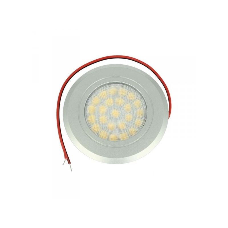 foto del prodotto ledlux mini faretto led da incasso touch dimmer controllo carcassa argento satinato 3000k dc12v dc24v 3w foro 55mm