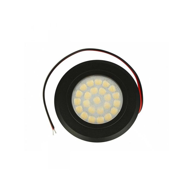 foto del prodotto ledlux mini faretto led da incasso touch dimmer controllo carcassa nera 4000k dc12v dc24v 3w foro 55mm