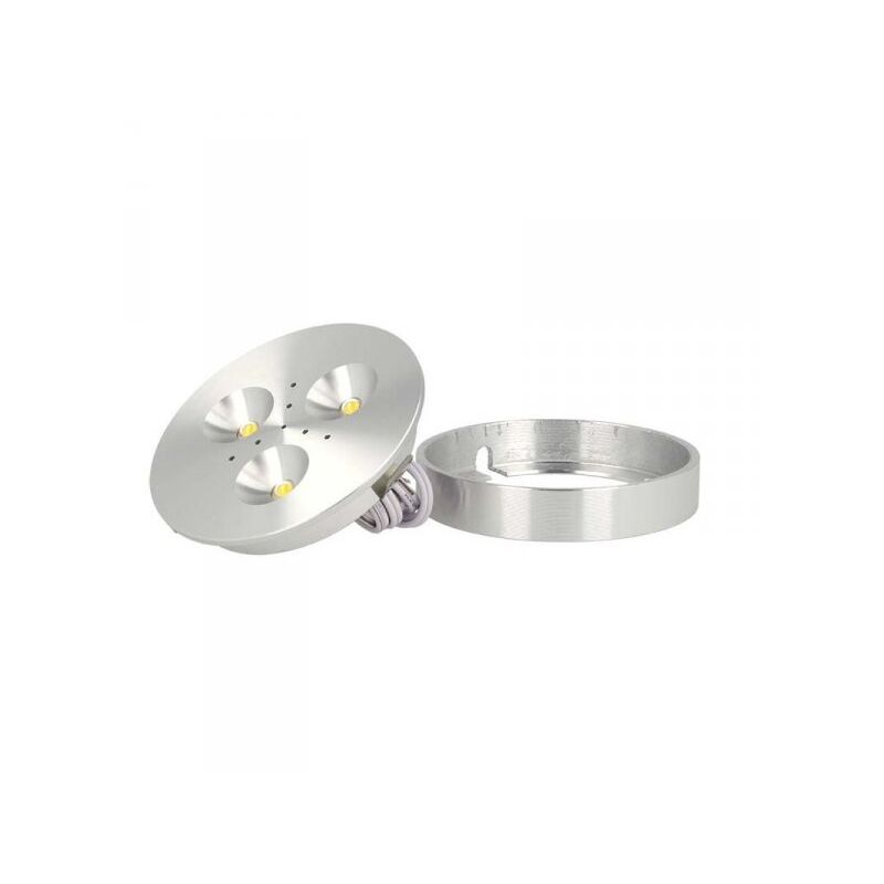 foto del prodotto ledlux mini plafoniera luce led slim 3w 12v bianco neutro per camper specchiere bagno anche da incasso foro 60mm