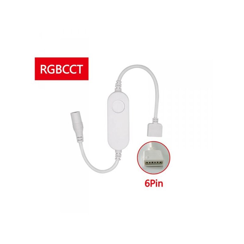 foto del prodotto ledlux mini zigbee controller 12v 24v 5 canali per striscia led rgb cct app tuya hue compatibile con alexa google home
