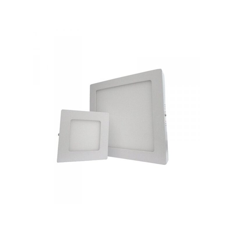 foto del prodotto ledlux - plafoniera faretto led da soffitto muro parete quadrata 6w bianco caldo 120x120mm