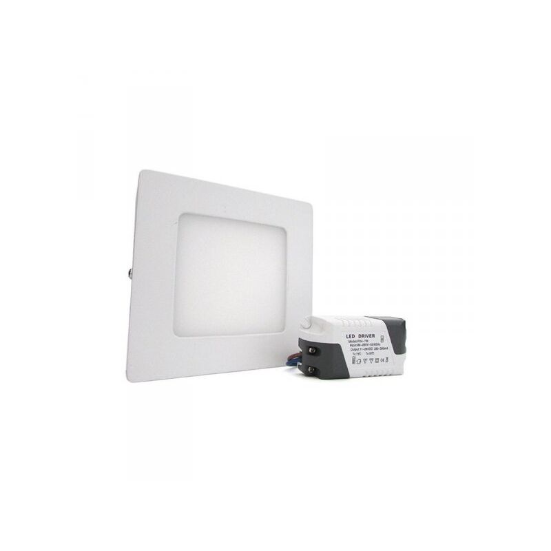 foto del prodotto ledlux plafoniera faretto led da soffitto muro parete quadrata 6w bianco freddo 120x120mm