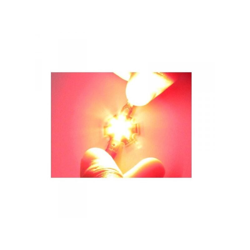 foto del prodotto ledlux power led 1w colore rosso 2,0 2,4v dc 350ma 40 lumen piastra dissipatore inclusa 620 630nm