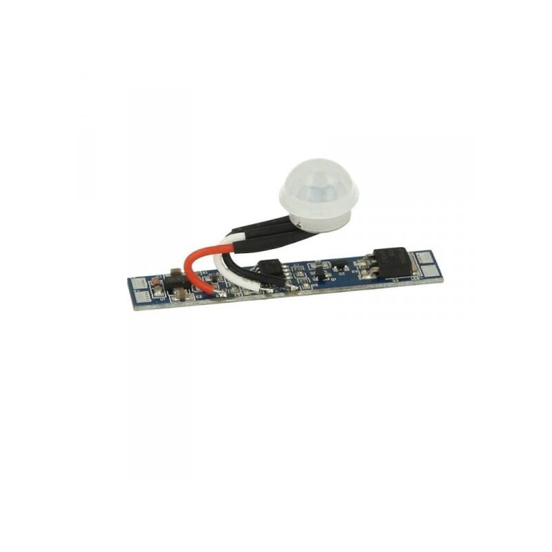 foto del prodotto ledlux sensore di movimento pir 12v 24v 8a ritardo 40 secondi con accensione spegnimento luminosita graduale per profilato alluminio