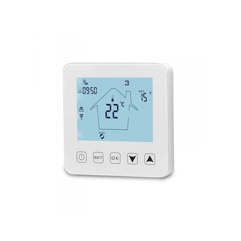 foto del prodotto ledlux termostato digitale per caldaia a gas murale da parete riscaldamento termosifone ad acqua wifi compatibile con amazon alexa echo 3a 220v