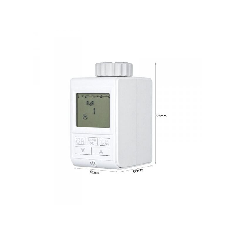 foto del prodotto ledlux termostato digitale programmabile con sensore valvola per termosifone ad acqua alimentato da 3 pile aa