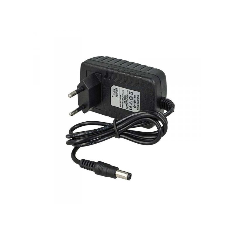 foto del prodotto ledlux trasformatore alimentatore 12w cv 12v 1a con spina ue da presa casa ac220v a dc 12v 1a