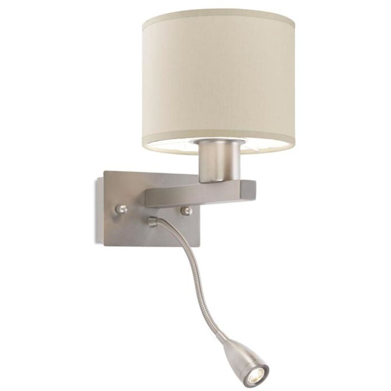 foto del prodotto leds c4 aplique led torino e27 60w en n quel satinado, compatible con pantalla no incluida