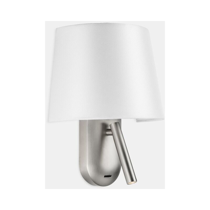 foto del prodotto leds c4 bildschirm innenwandleuchte zur frontalen beleuchtung warmwei e led f r e27 gl hbirne wei und satiniertes nickel