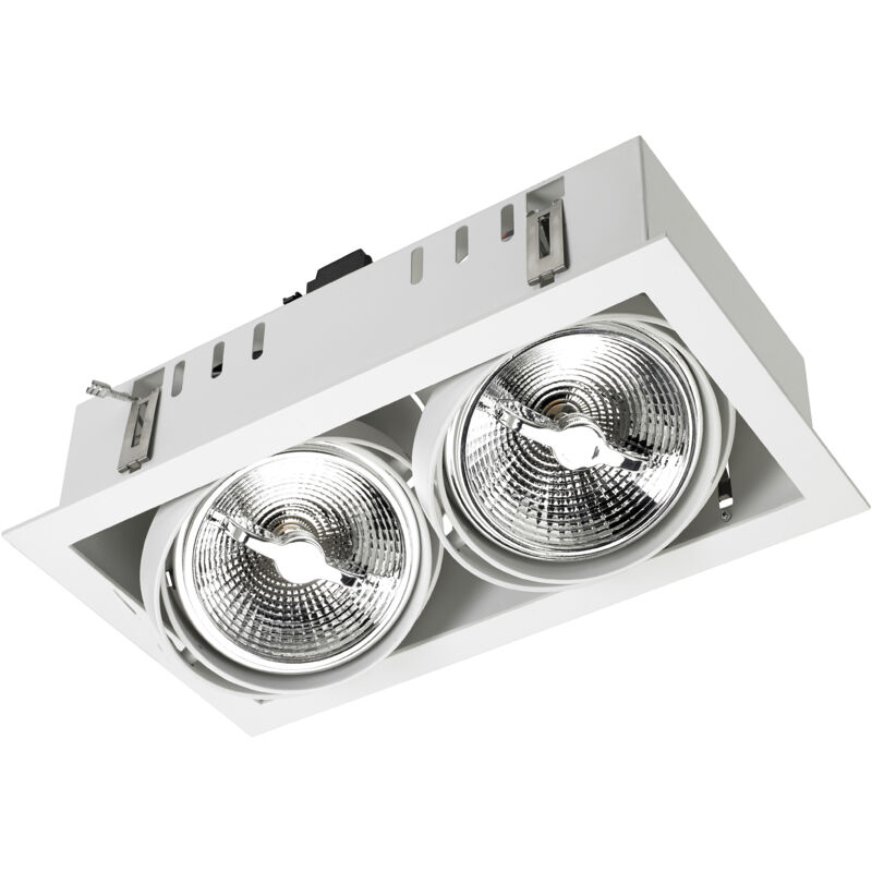 foto del prodotto leds c4 downlight multidir double led 324mm trim 100w grigio ip23 978lm
