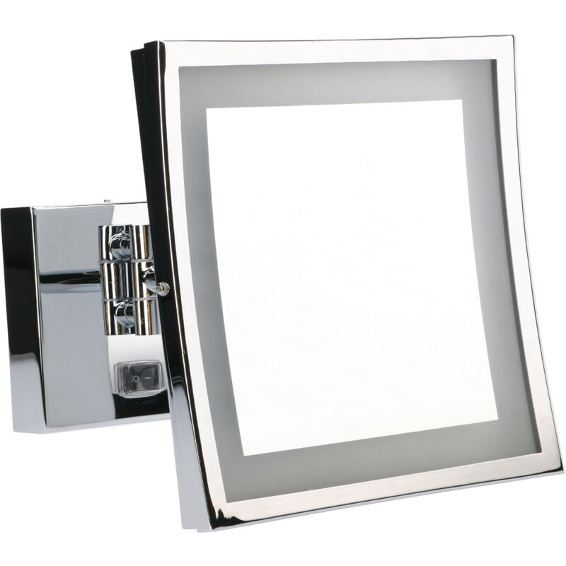 foto del prodotto leds c4 espejo de aumento para maquillaje con luz led. espejo retroiluminado para ba o con brazo extendible y ajustable. cromo