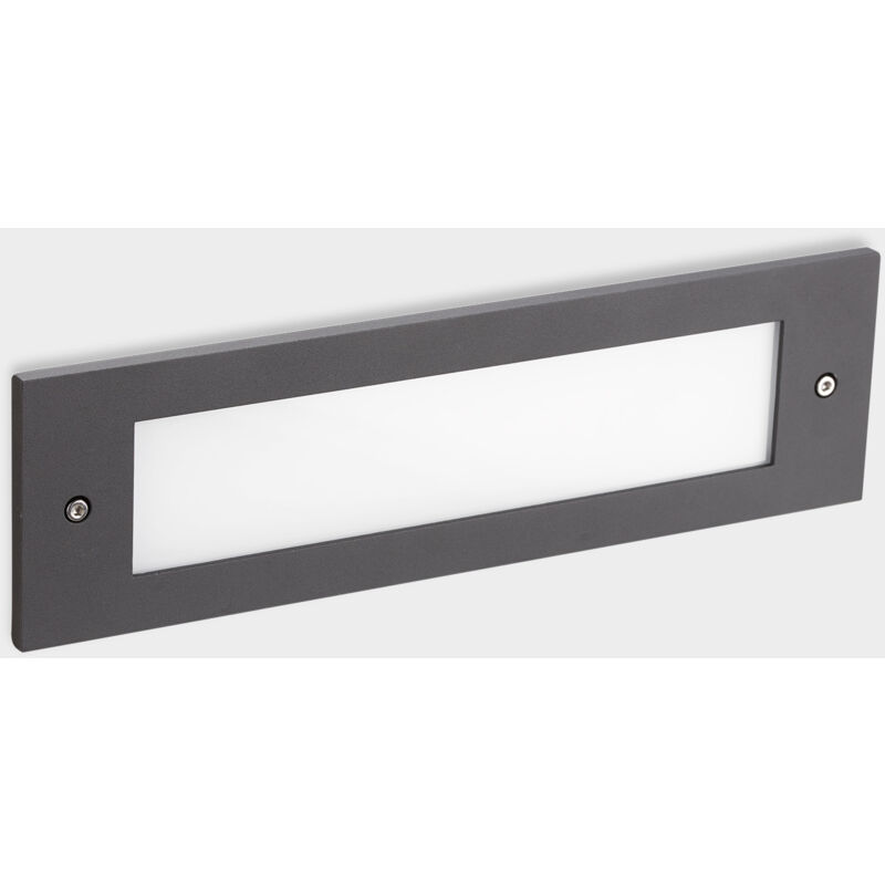 foto del prodotto leds c4 micenas led pro empotrable de pared de uso exterior para iluminar frontalmente en luz de led blanco neutro 4000k color gris