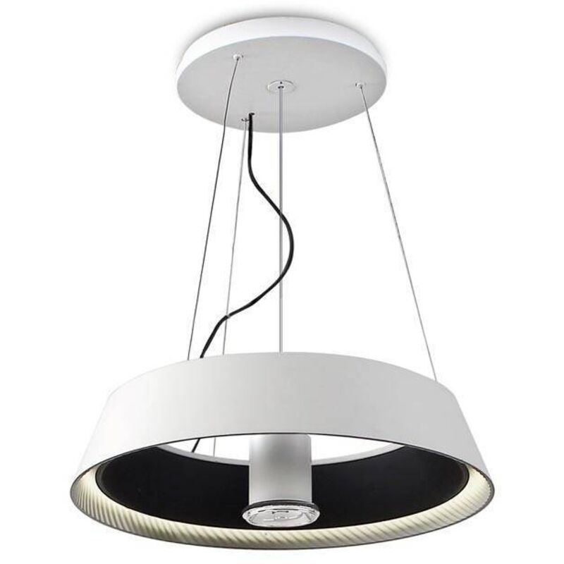 foto del prodotto ledsc4 lampada a sospensioni ringofire 600 led 19.2w bianco caldo 3000k on off nero 717lm