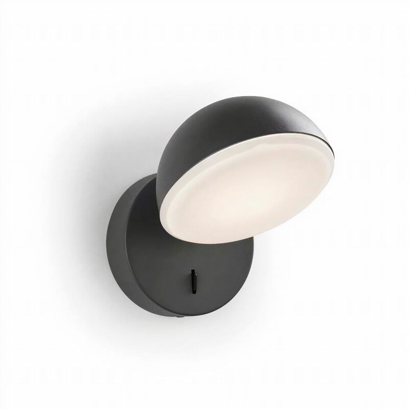 foto del prodotto ledsc4 lampada da parete talk led 6.5w bianco caldo 2700k on off grigio urbano