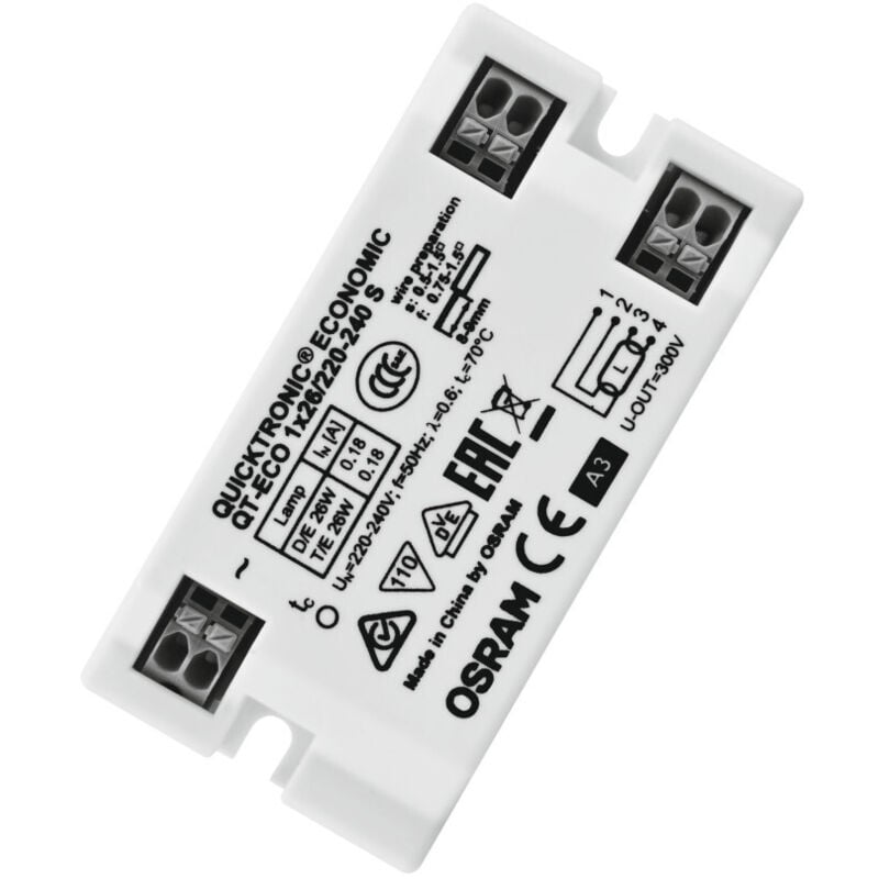 foto del prodotto ledvance osram quicktronic qt eco qt eco 1x26 220 240 s lve 4008321065971 
