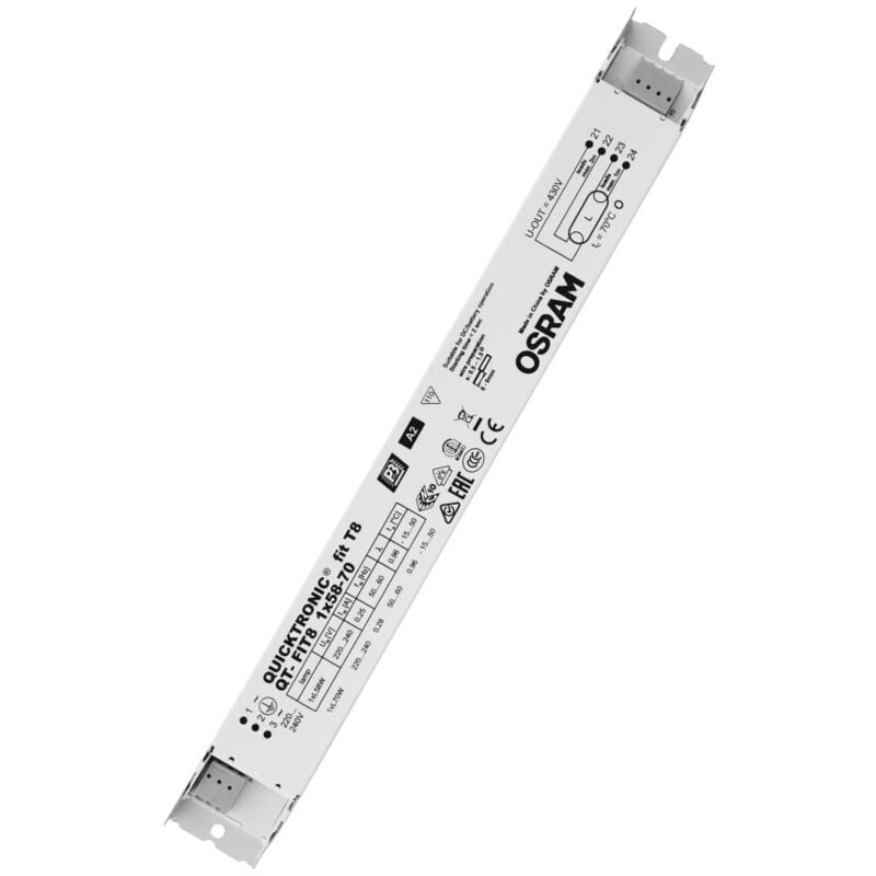 foto del prodotto ledvance osram quicktronic qt fit 8 qt fit8 1x58 70 220 240 lve 4008321294227 