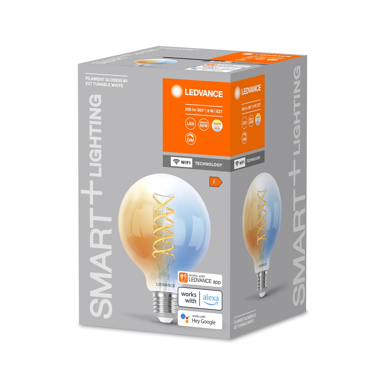foto del prodotto ledvance smart wifi e27 8w led g95 827 865
