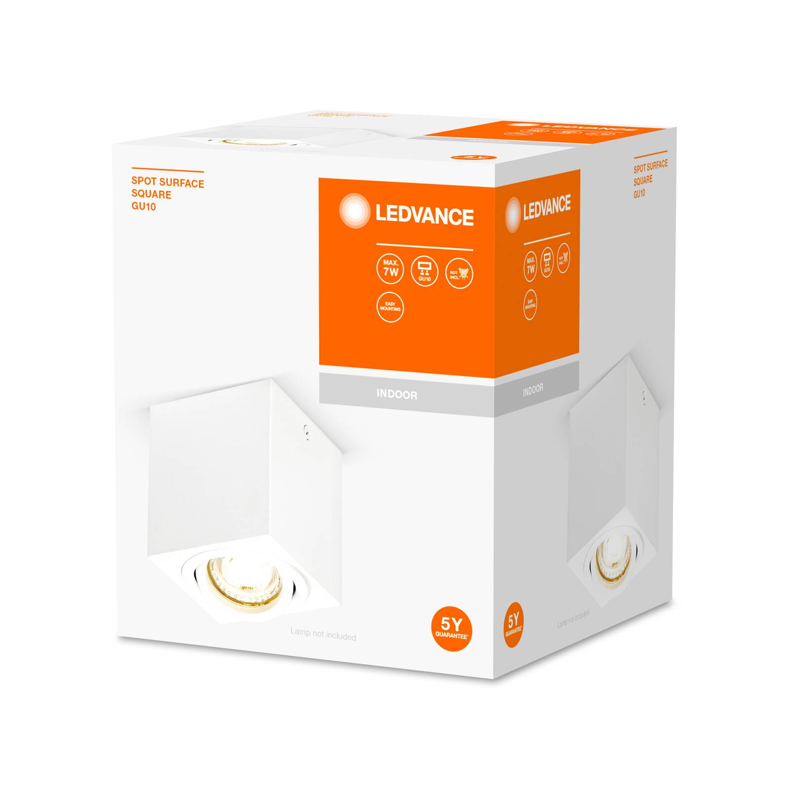 foto del prodotto ledvance surface square spot soffitto gu10 bianco