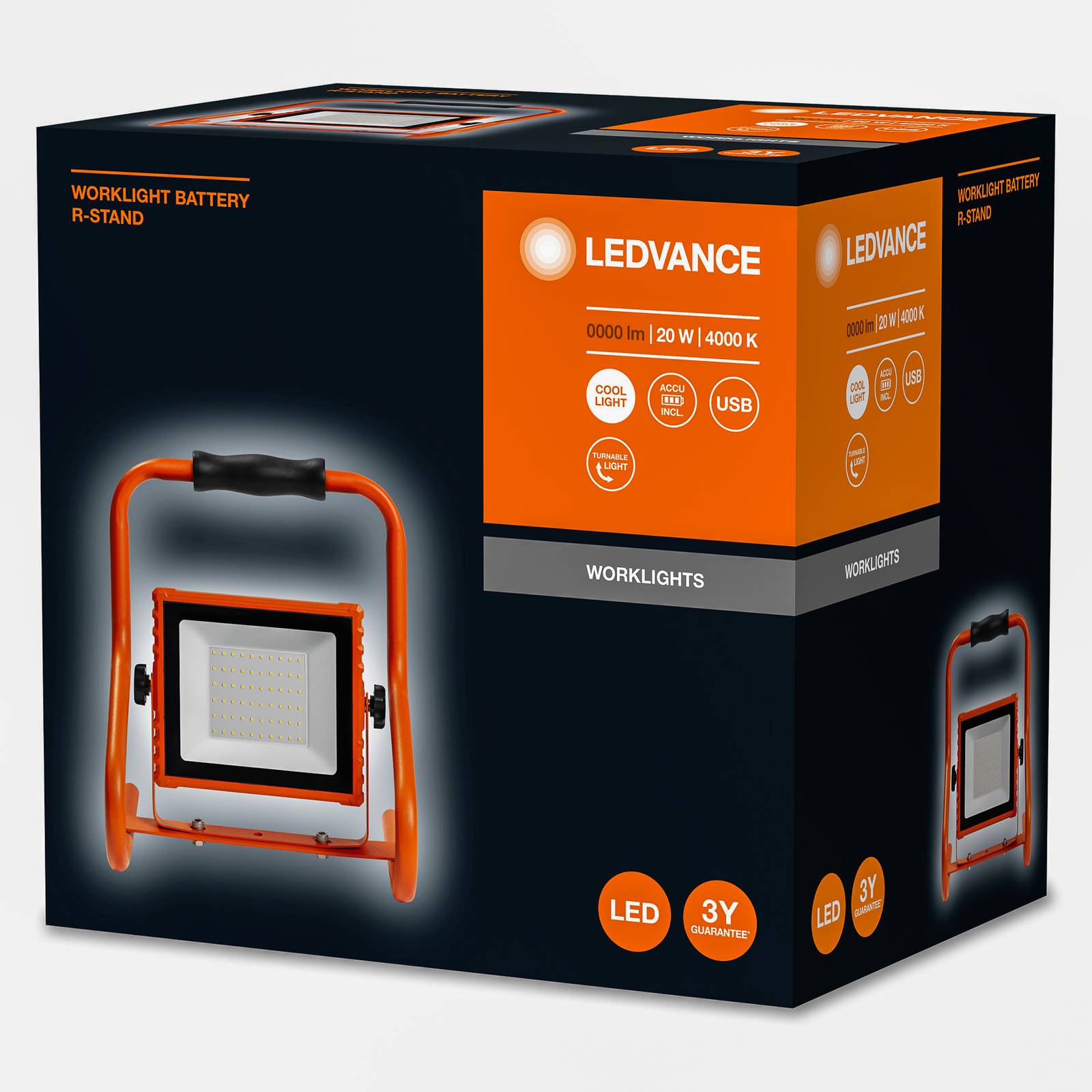 foto del prodotto ledvance worklight battery faro da cantiere a led 20 w