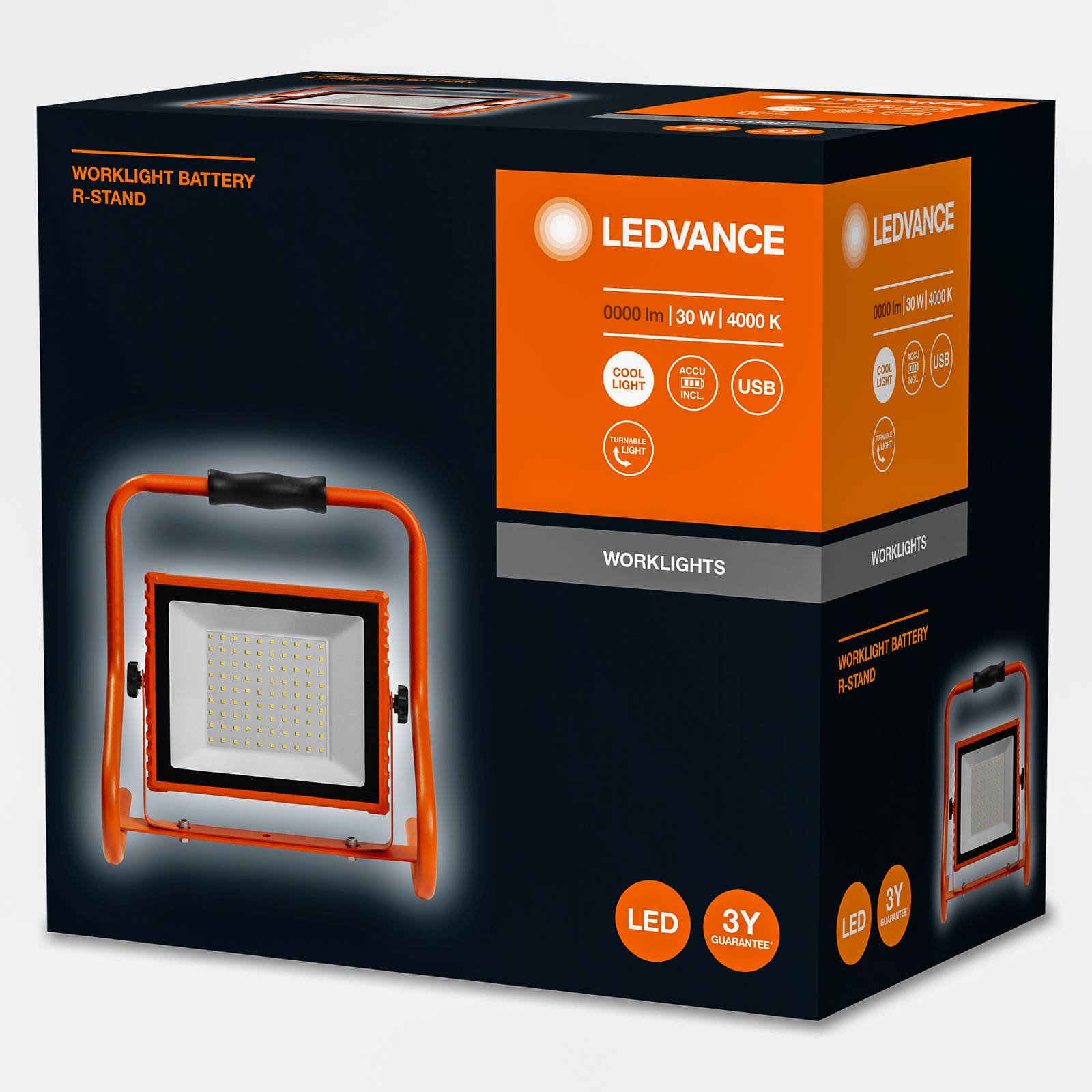 foto del prodotto ledvance worklight battery faro da cantiere a led 30 w