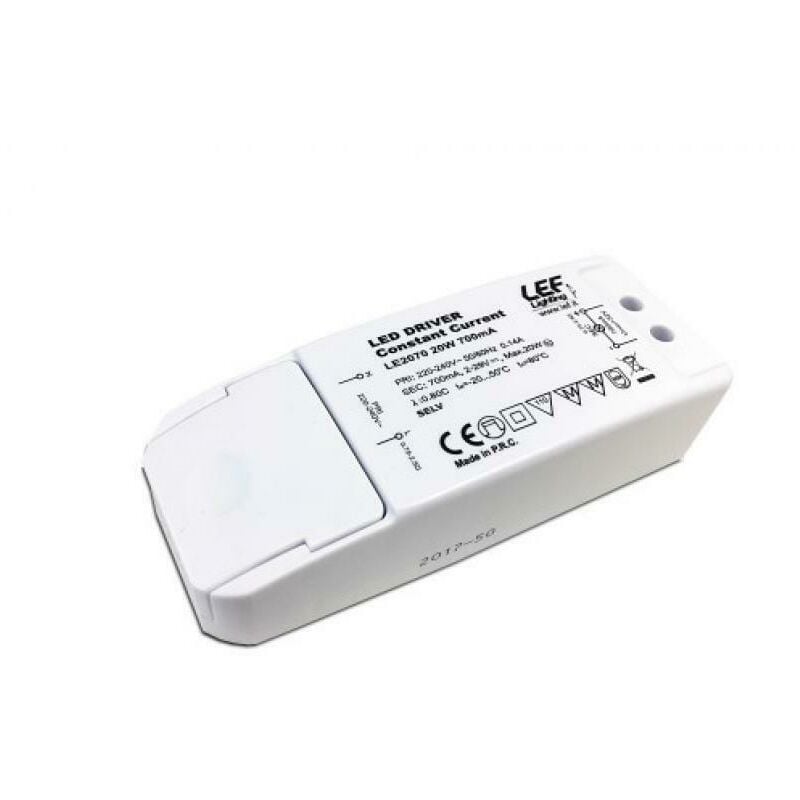 foto del prodotto lef alimentatore driver led 700ma 20w 2 29vdc a corrente costante le2070