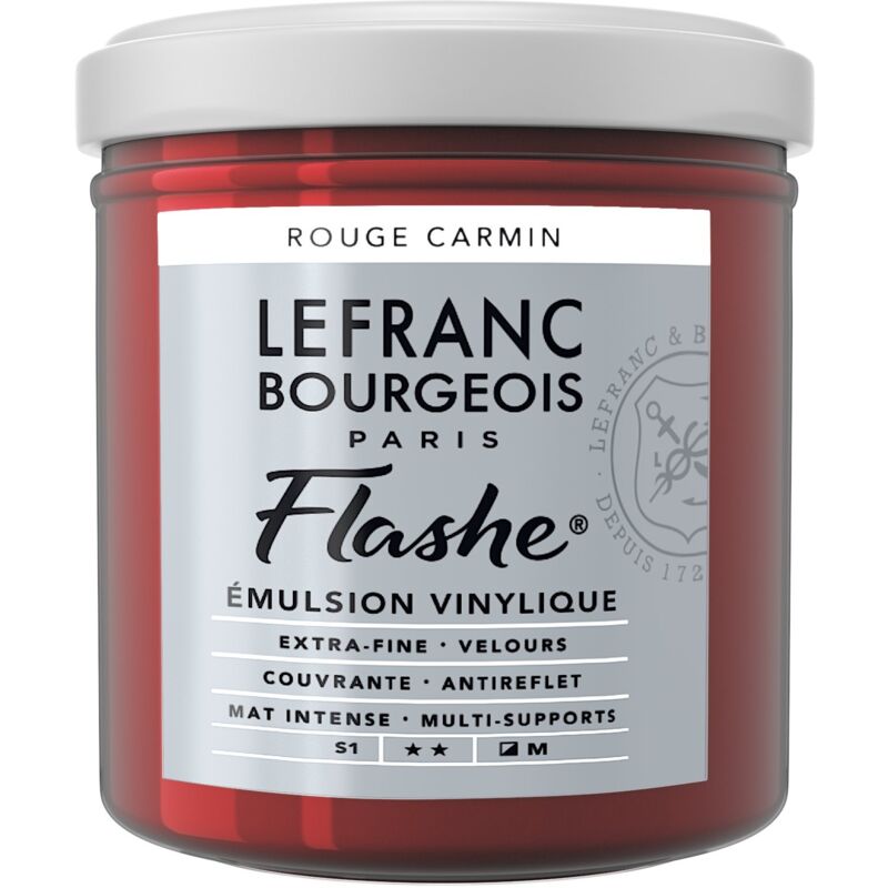 foto del prodotto lefranc bourgeois flashe 300491 pittura acrilica e vinile, resistente alla luce e all invecchiamento, opaca, per interni ed esterni, vasetto da 125
