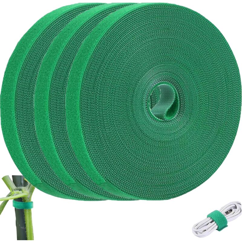 foto del prodotto legacci per piante da giardino, 3 rotoli di legacci per piante verdi regolabili, legaccio per piante rampicanti da 15 m, adatti per fissare piante e