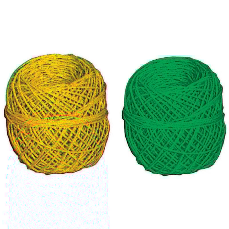 foto del prodotto legaccio in gomitolo mm.7 colore verde, confezionati in rete