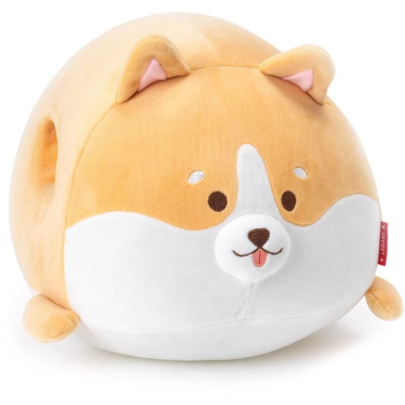 foto del prodotto legami cuscino, apertura scaldamani, super soffice, 25x24 cm, tema corgi