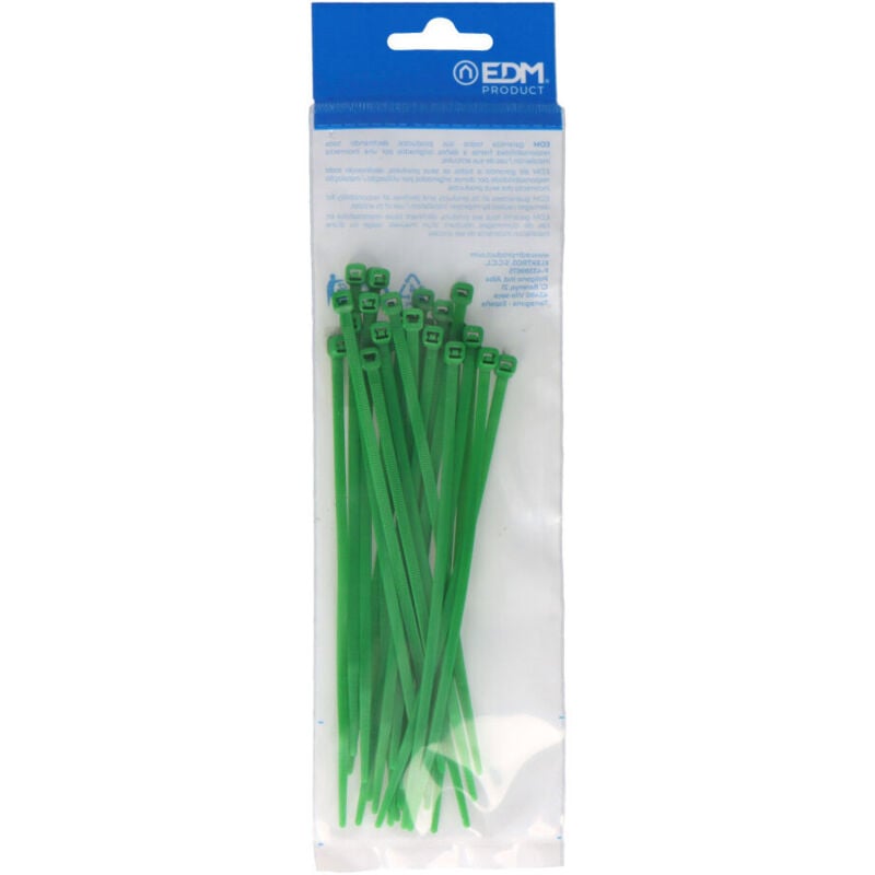 foto del prodotto legami verdi in nylon 150x3,5 mm alta qualit 25 lotto di 25fralatn edm