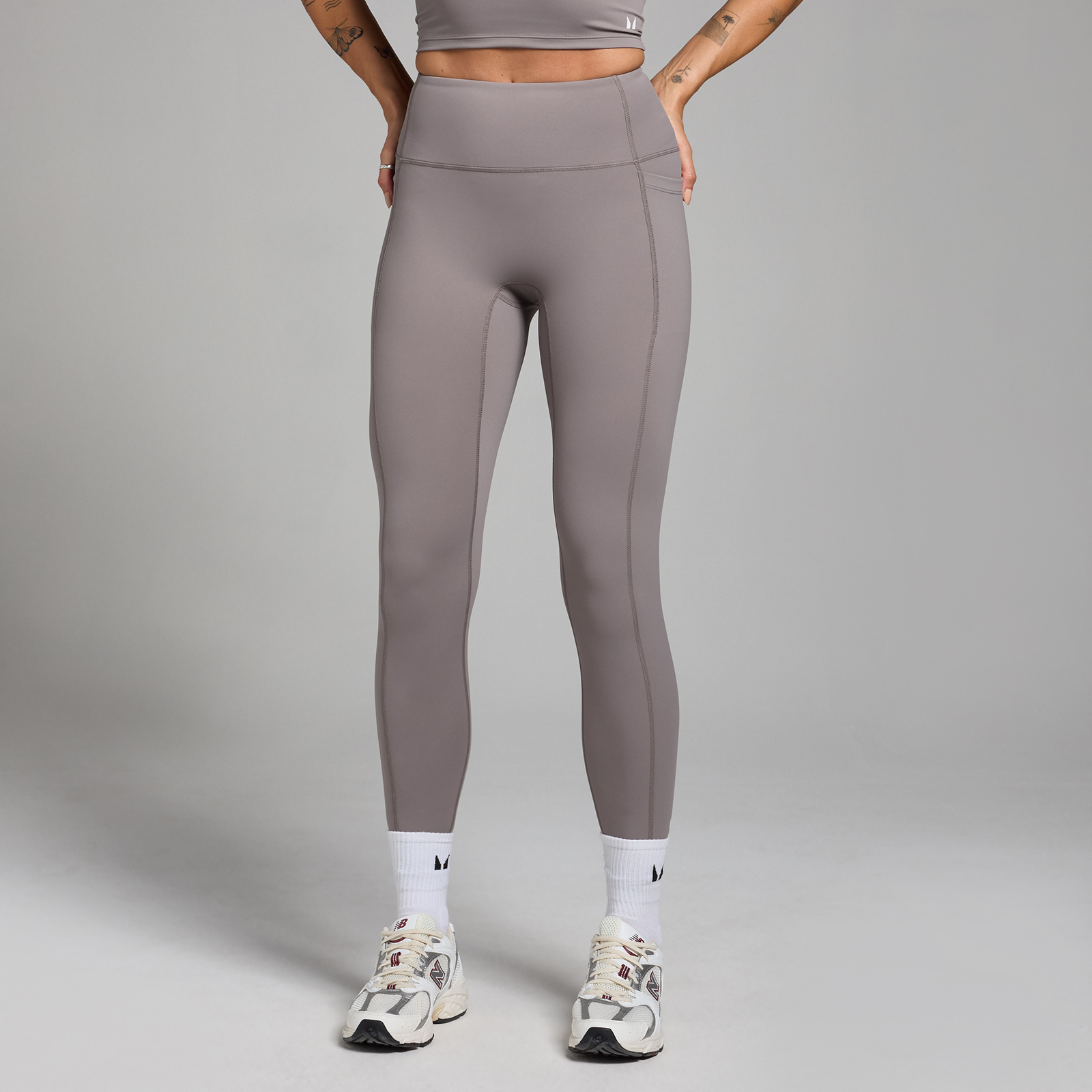 foto del prodotto leggings con tasca mp active da donna grigio freddo xs